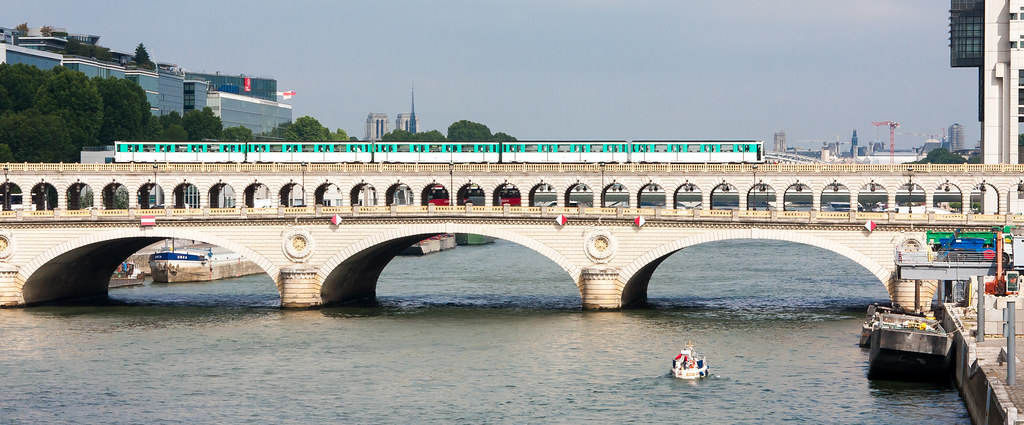 The Pont de Bercy with a line 6 train