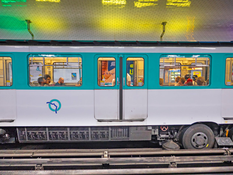 A train on the Paris metro, line 11