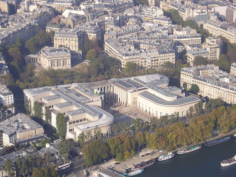 Aerial view of the Palais de Tokyo