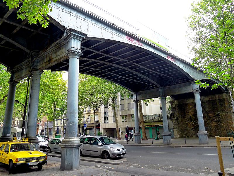 Petite Ceinture bridge over the avenue Daumesnil