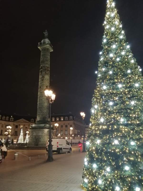 Shopping centre with large Christmas tree