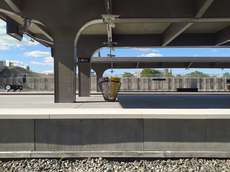 Railway platform, as viewed from an opposite platform