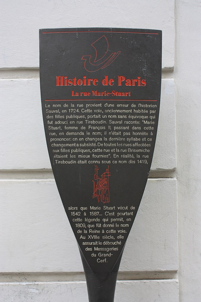'Histoire de Paris' sign on the rue Marie-Stuart