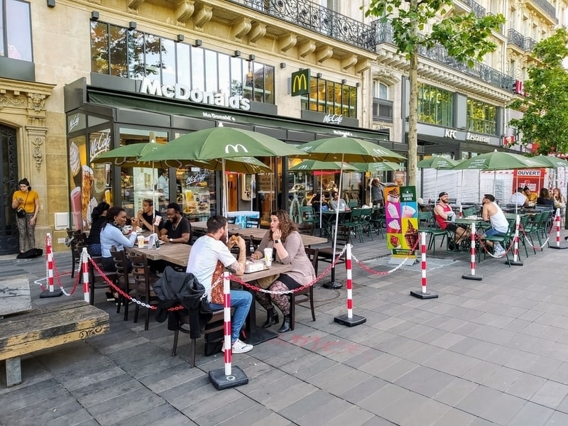 McDonald's outdoor seating area