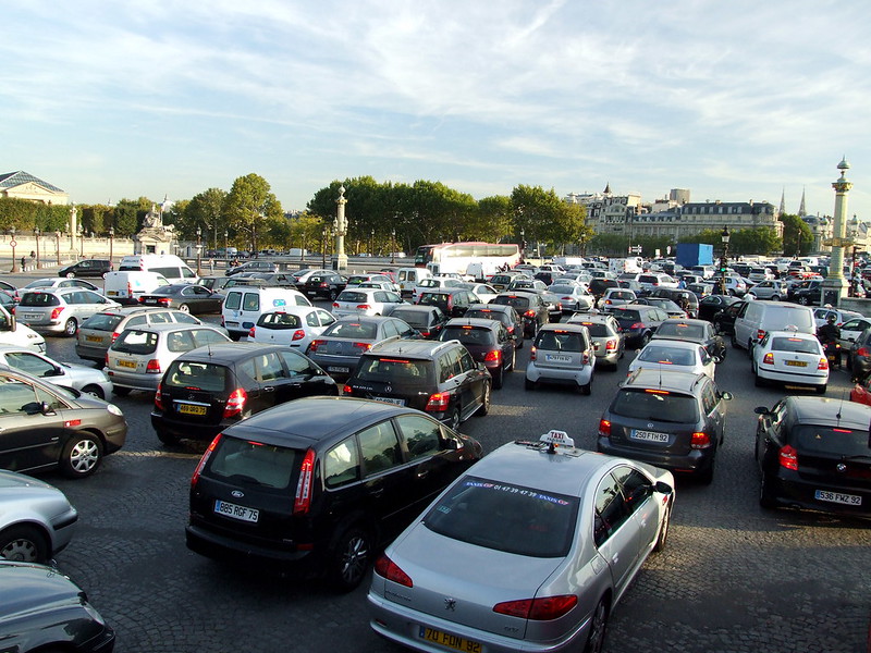 Traffic jam, Place de la Concorde