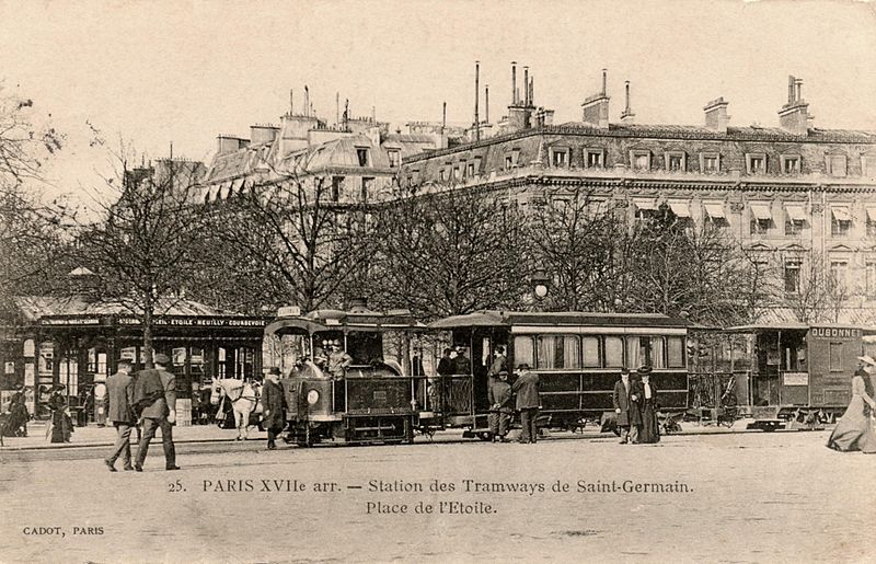 Paris XVIIe arr. – Station des Tramways de Saint-Germain. Place de l'Étoile.