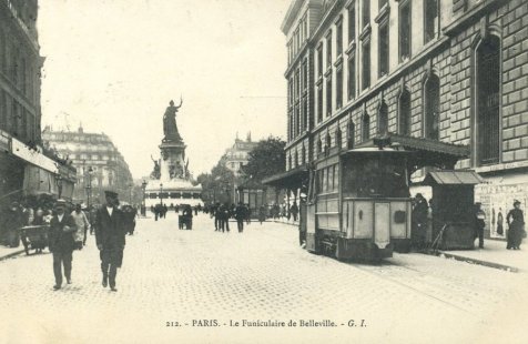212. - PARIS. - Le Funiculaire de Belleville. - G.I.