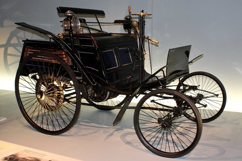 Old-fashioned motorcar